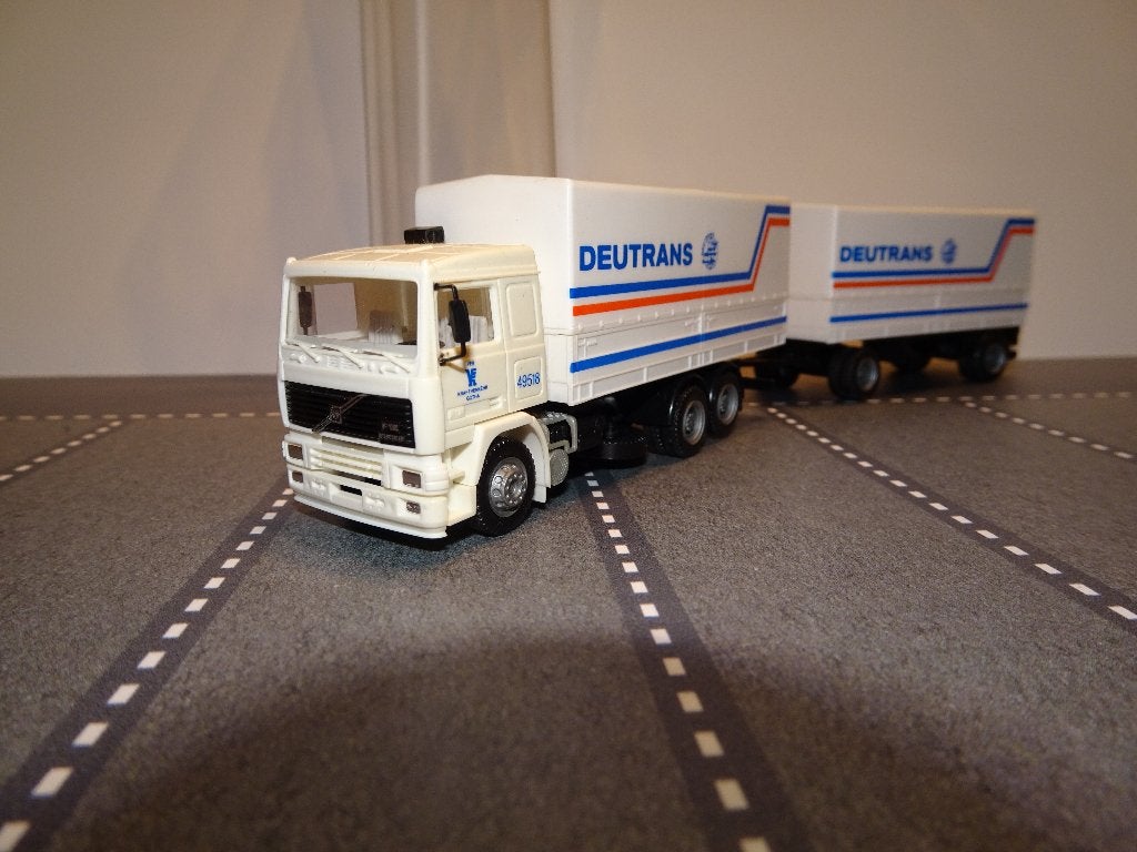 355 albedo herpa volvo f12 deutrans combi 1:87 truck trein, Ophalen of Verzenden, Zo goed als nieuw, Bus of Vrachtwagen, Herpa