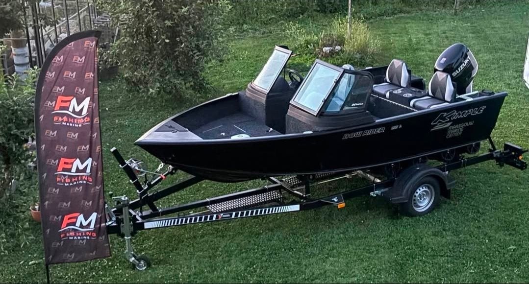 Kimple bowrider + 60pk console vis boot aluminium visboot, Ophalen, Aluminium