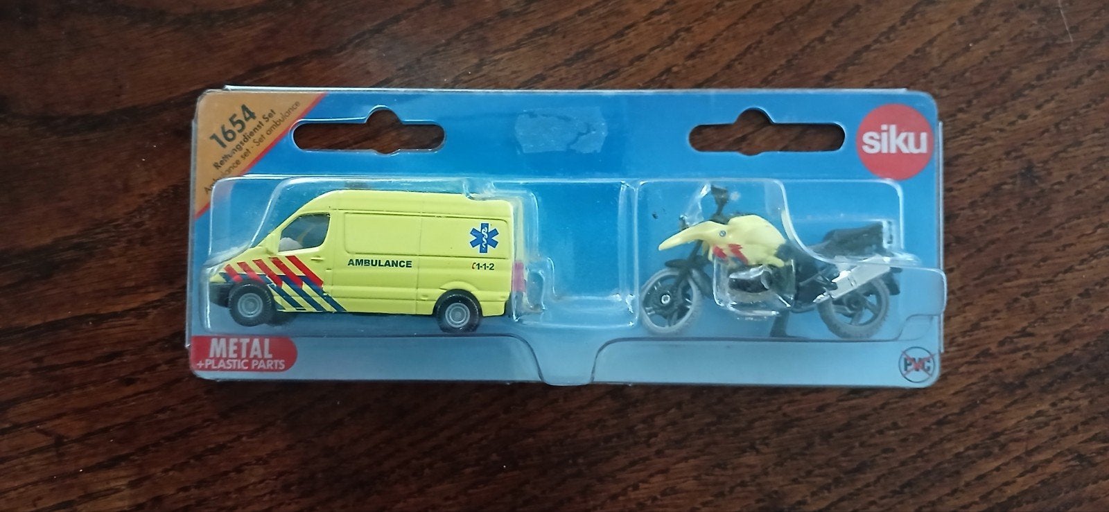 Siku Ambulance + motor., Ophalen of Verzenden, Nieuw, Bus of Vrachtwagen, SIKU