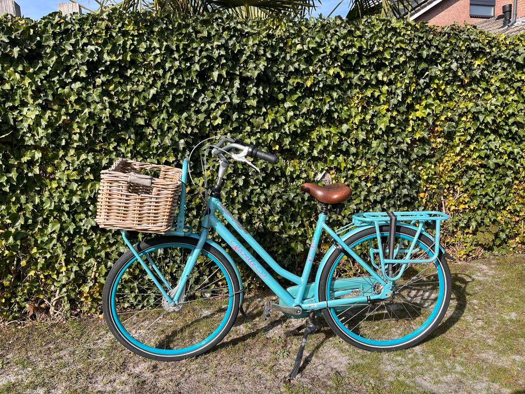 Gazelle Miss Grace damesfiets - Lichtblauw met mand (maat M), Ophalen, Terugtraprem, 50 tot 53 cm, Gazelle