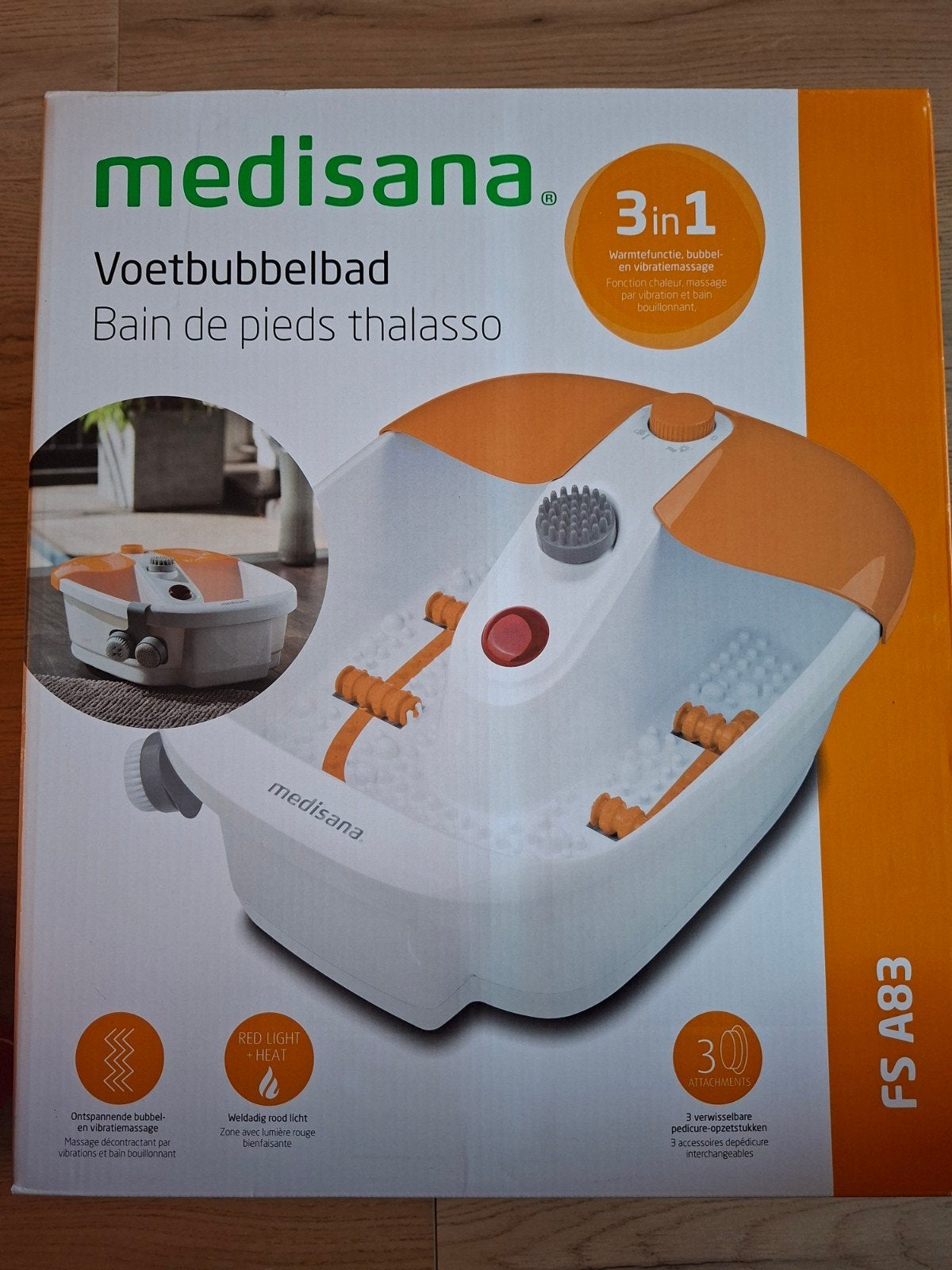Medisana Voetbubbelbad 3-in-1 - Zo goed als nieuw, Ophalen
