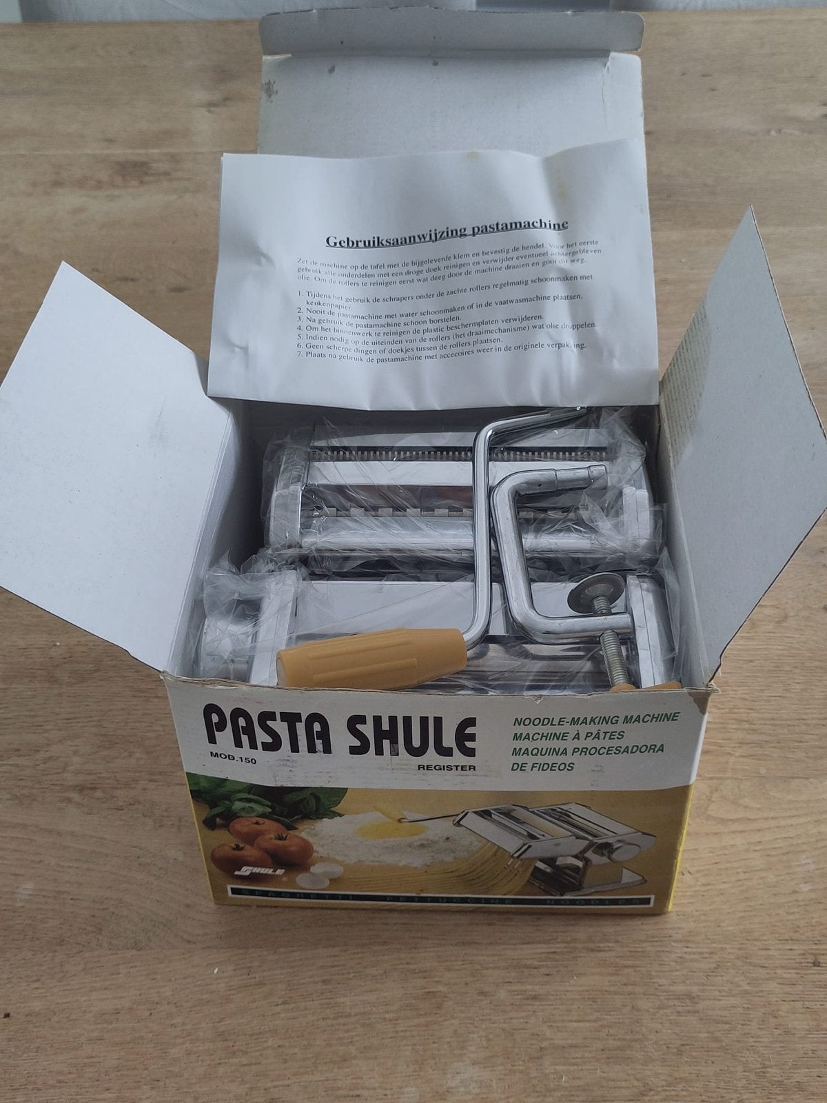 Pasta Shule Pastamachine - Nieuw in doos, Ophalen of Verzenden, Metaal, Pastamachine, Overige merken