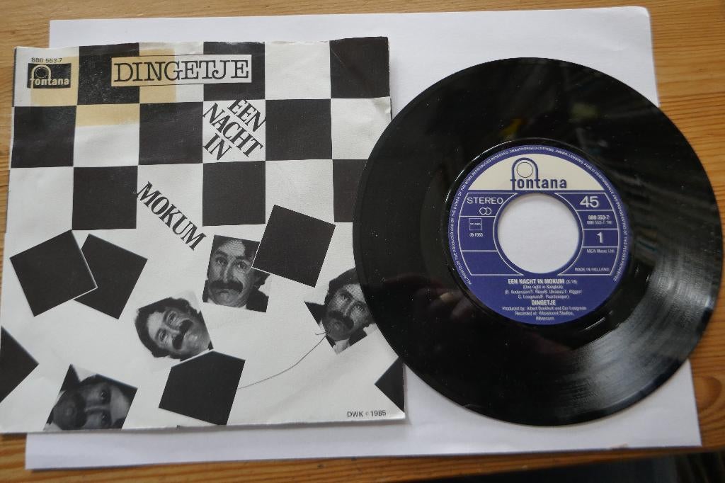 Single: Dingetje – Een Nacht In Mokum, Gebruikt, Overige formaten, 1980 - 1989, Ophalen of Verzenden
