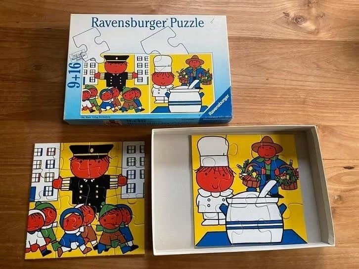 Ravensburger puzzel dick bruna : de kok en de politieagent, Ophalen of Verzenden, 10 tot 50 stukjes, Gebruikt, 2 tot 4 jaar