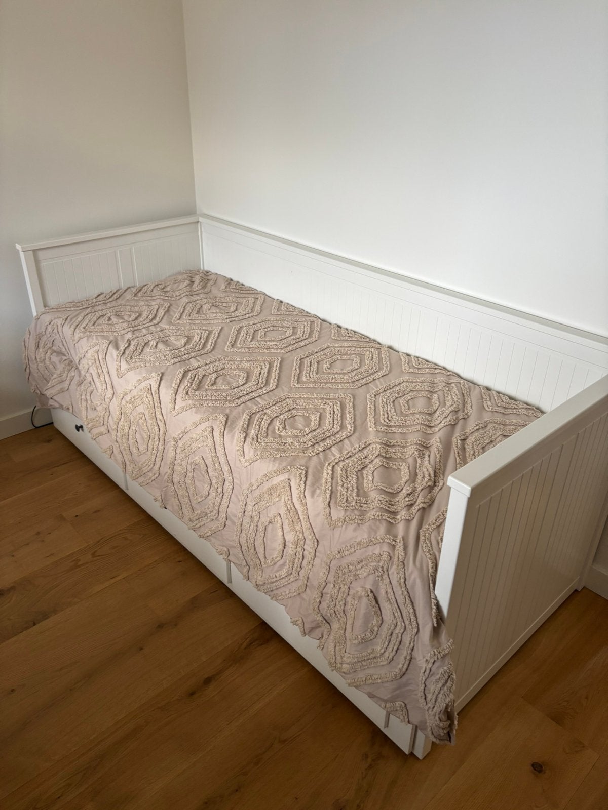 IKEA Hemnes uitschuifbare tweepersoons bedbank met 3 lades, Ophalen, Verstelbaar, 90 cm, Hemnes