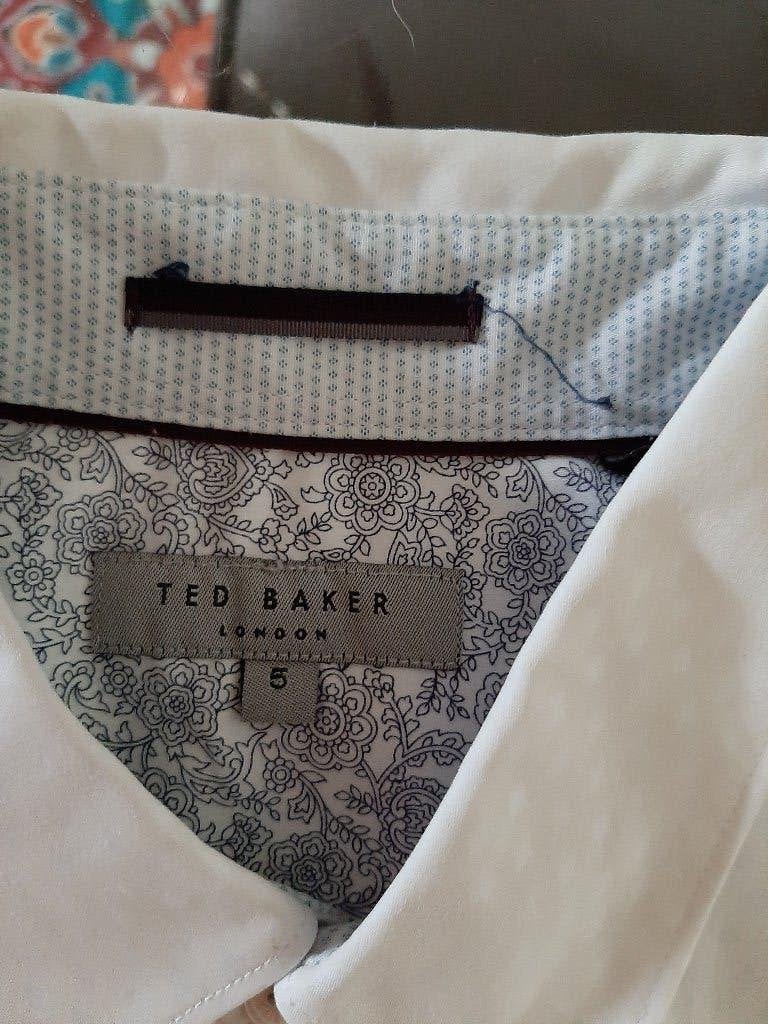 Ted Baker heren overhemd, Kleding | Heren, Overhemden, Ted Baker, Wit, Zo goed als nieuw, Halswijdte 39/40 (M)
