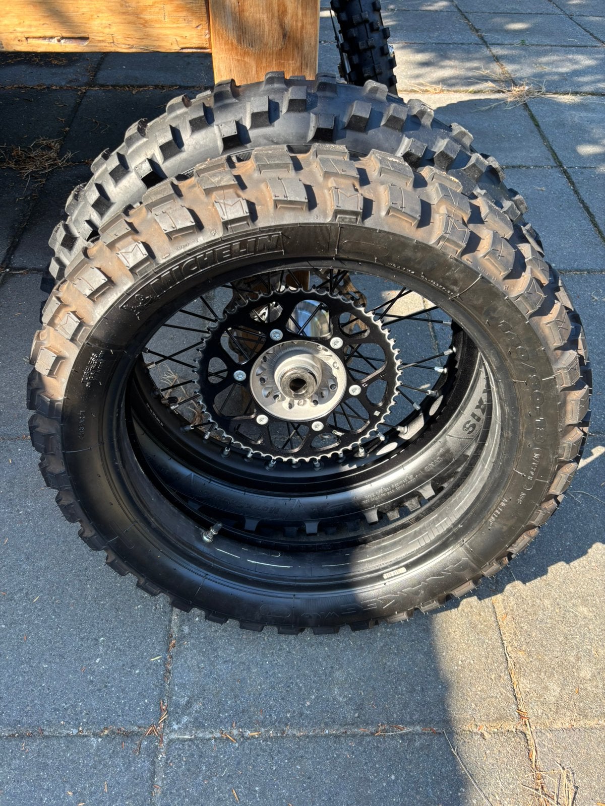 KTM allroad banden michelin Anakee exc enduro 18 & 21 inch, Ophalen, Gebruikt