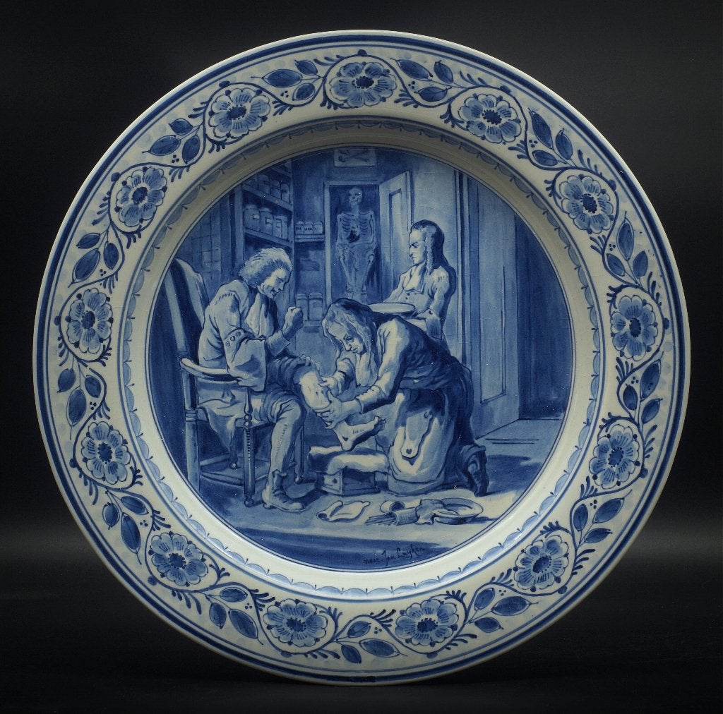 Porceleyne Fles wandbord Chirurgijn 1941, Antiek en Kunst, Ophalen of Verzenden