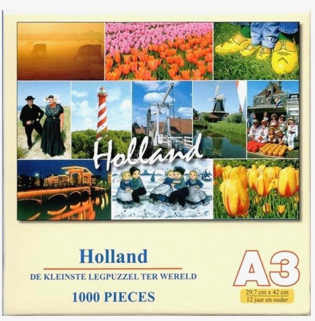 Kleinste legpuzzel ter wereld 1000 stukjes Holland thema, Ophalen of Verzenden, 500 t/m 1500 stukjes, Nieuw
