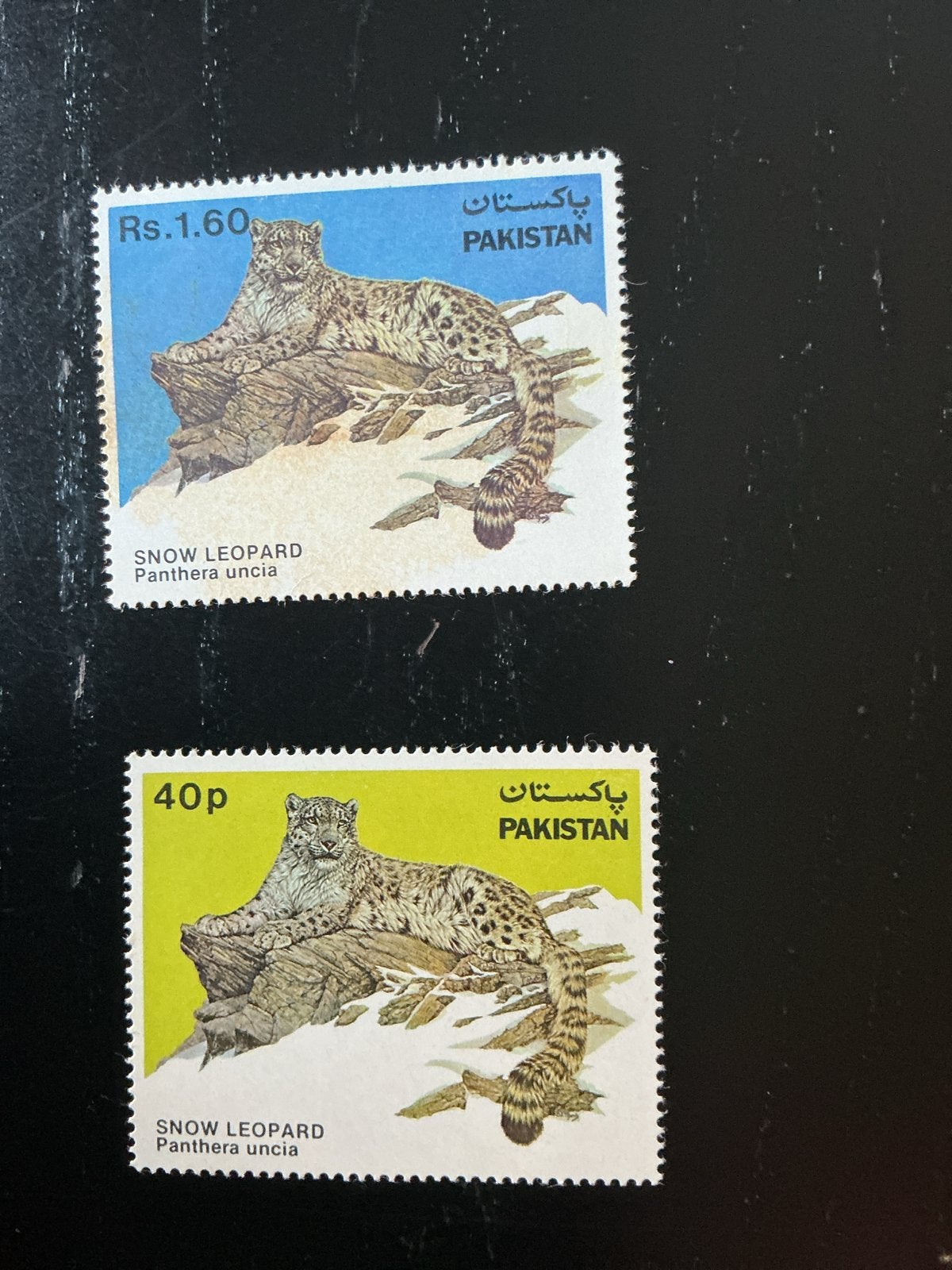 Pakistan postzegels Sneeuwluipaard (2 stuks), Ophalen of Verzenden, Postfris