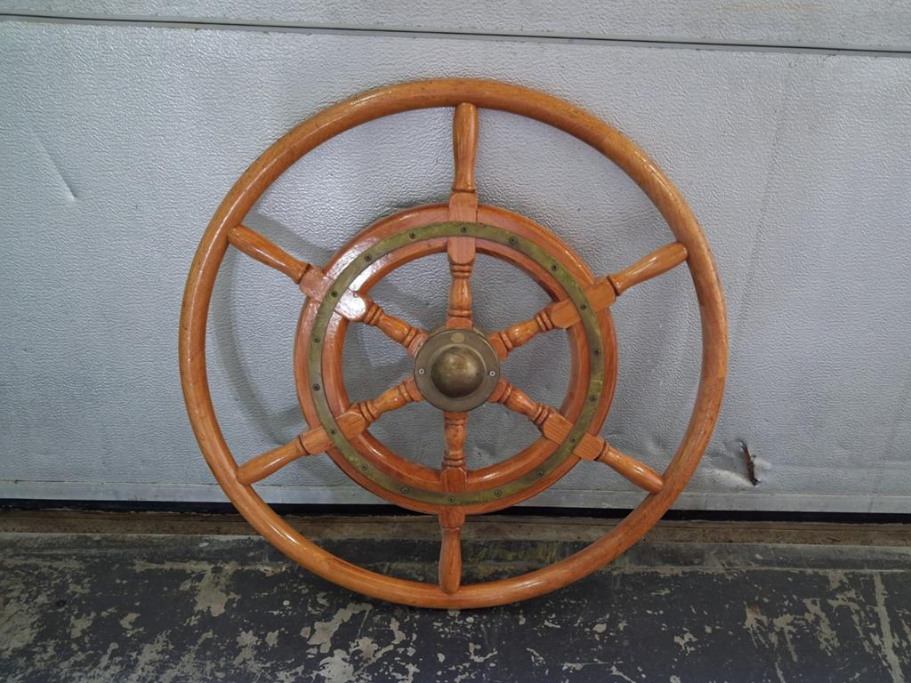 Stazo teakhouten stuurwiel 60 cm, Watersport en Boten, Bootonderdelen, Ophalen, Zeilboot of Motorboot