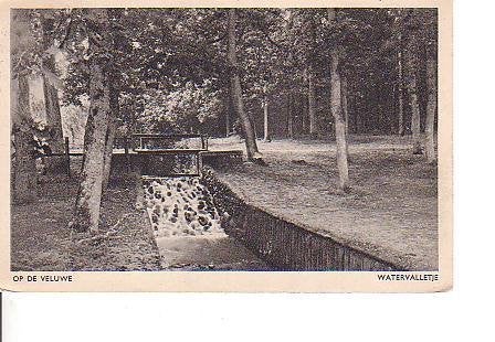 Ansichtkaart	Veluwe	Watervalletje, Verzenden, 1940 tot 1960, Gelopen, Gelderland