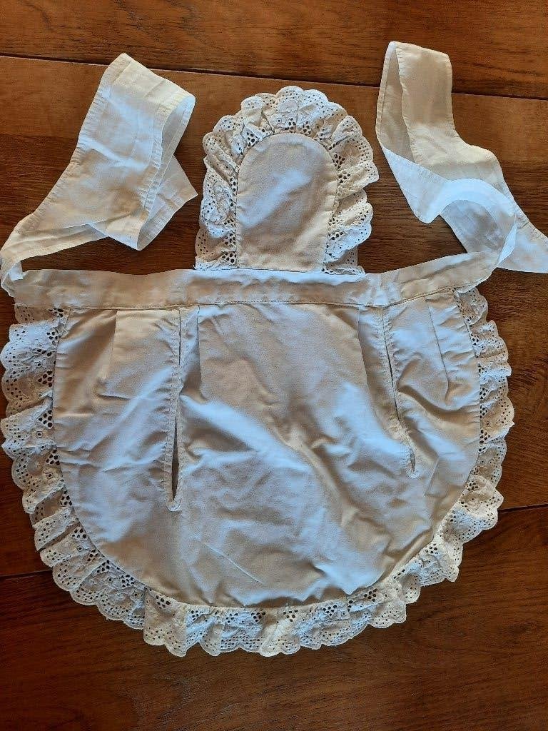 Vintage schortje serveersterschort dienstbodeschortje, Ophalen of Verzenden, Zo goed als nieuw