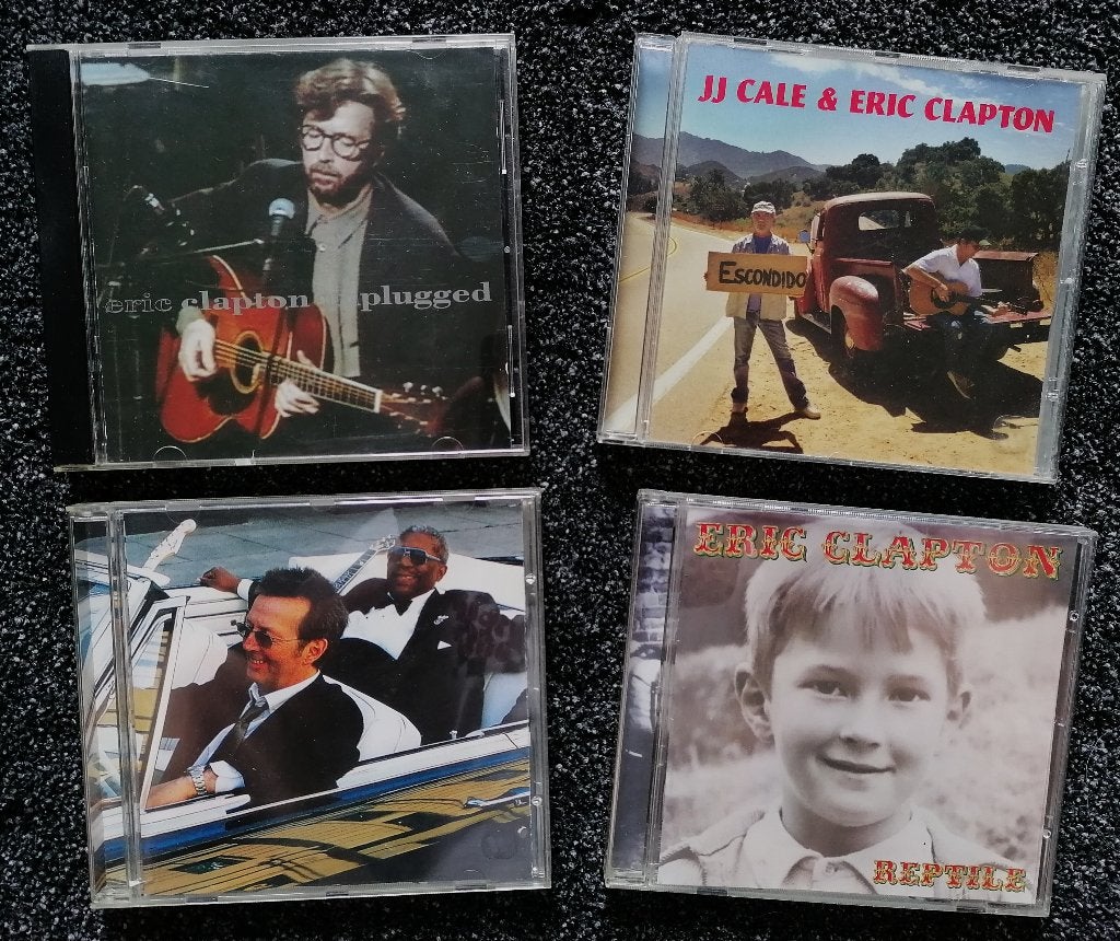 Eric Clapton solo, met JJ Cale en met BB King - 4 album cd's, Gebruikt, Verzenden, Overige genres, Inclusief doosje