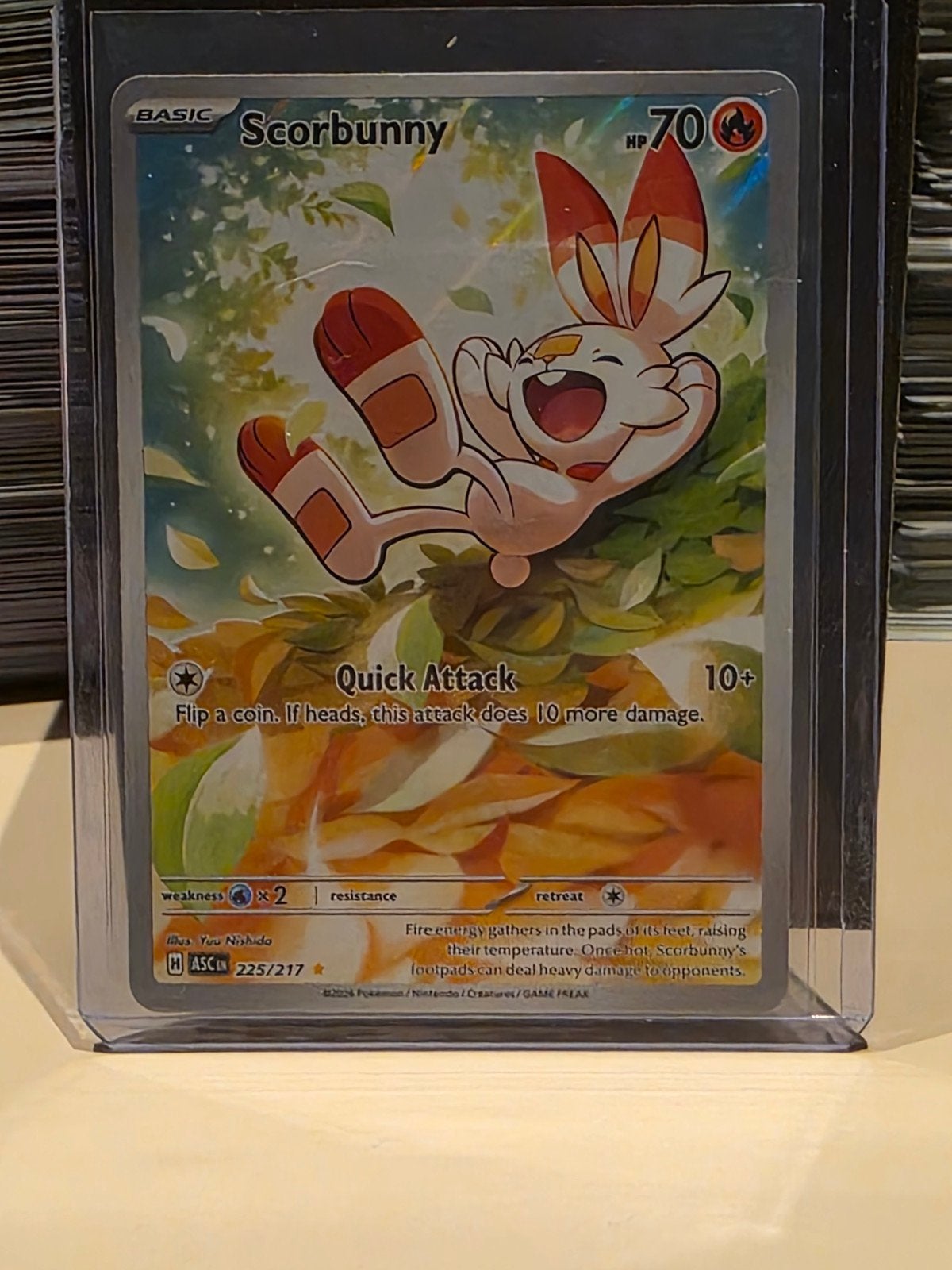 Scorbunny 225/217, Ophalen of Verzenden, Zo goed als nieuw, Losse kaart, Foil