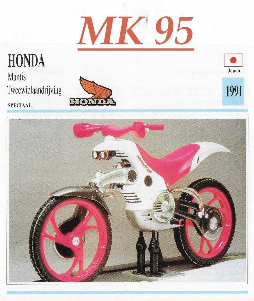Mk95 motorkaart honda mantis afmeting 14 cm x 14 cm, Ophalen of Verzenden, Zo goed als nieuw, Motoren