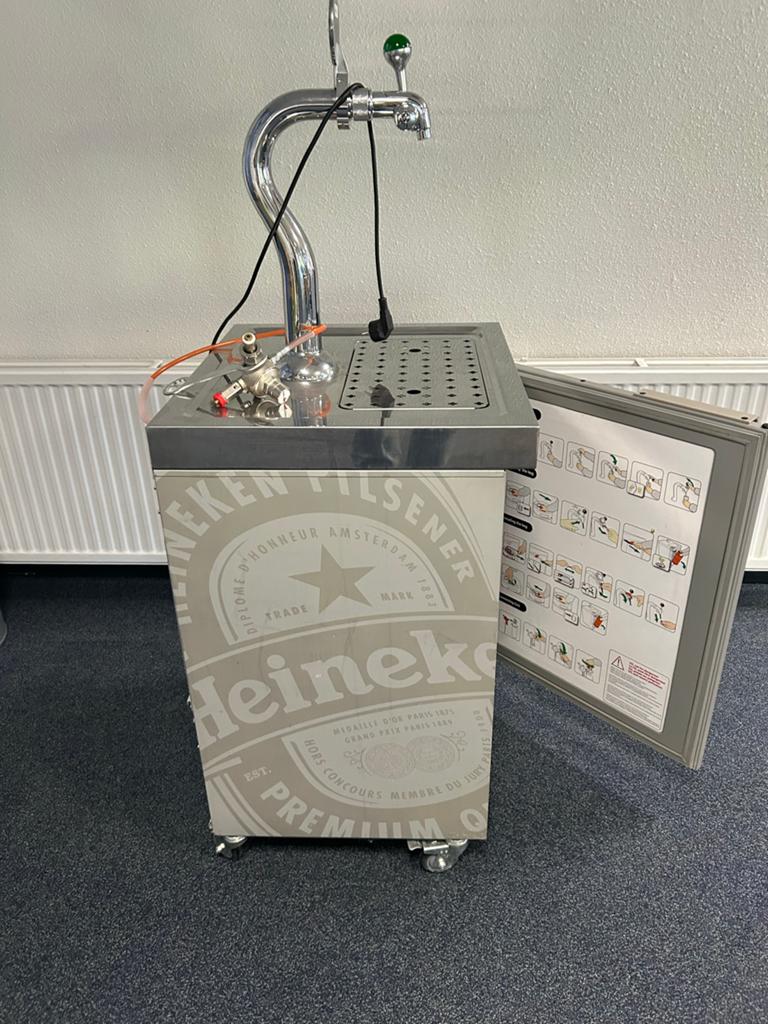 Heineken biertap met koeling en CO2 fles, Ophalen, Gebruikt