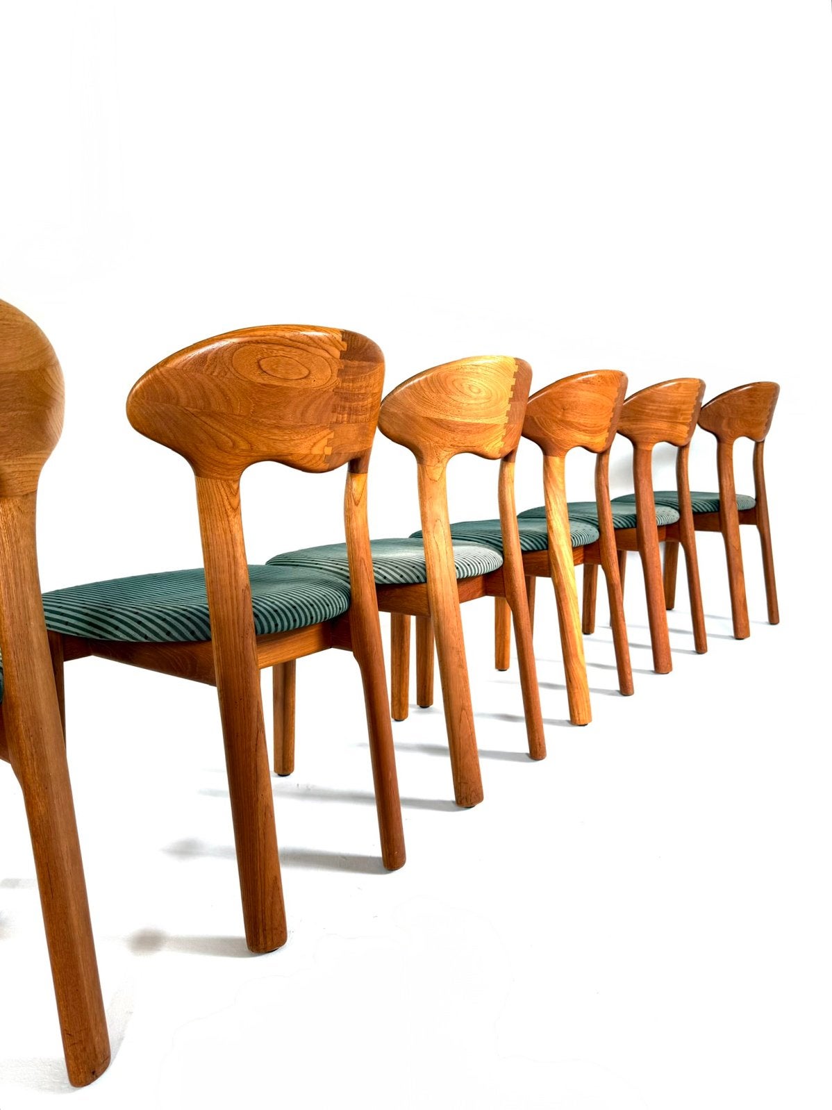 Set van 6 vintage eetkamerstoelen, Juul Kristensen ‘80, Huis en Inrichting, Stoelen, Juul Kristensen, Juul Kristensen, Ophalen of Verzenden