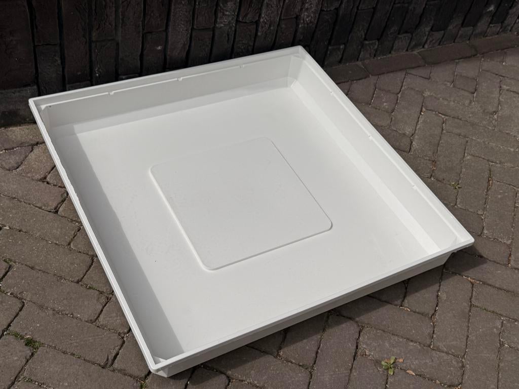 ANTI- LEKBAK voor WASMACHINE, wit kunststof, Ophalen, Zo goed als nieuw
