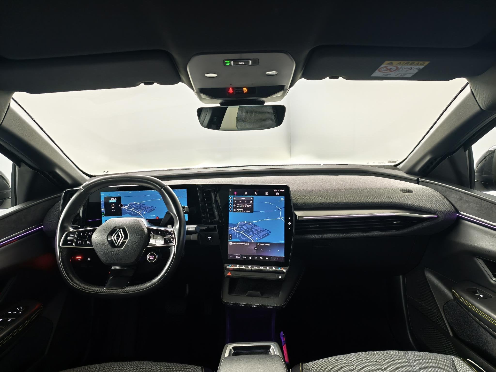Renault Megane E-Tech EV60 Optimum Charge Techno | Stoelverw, Auto's, Huisgarantie, Met garantie (alle), Leder en Stof, Zwart