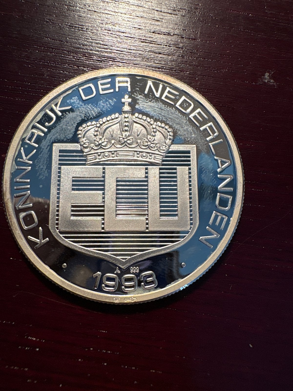 Zilveren ECU munt 1993 - Wilhelmina, Juliana, Beatrix, Postzegels en Munten, Munten | Nederland, Koningin Beatrix, Zilver, Losse munt