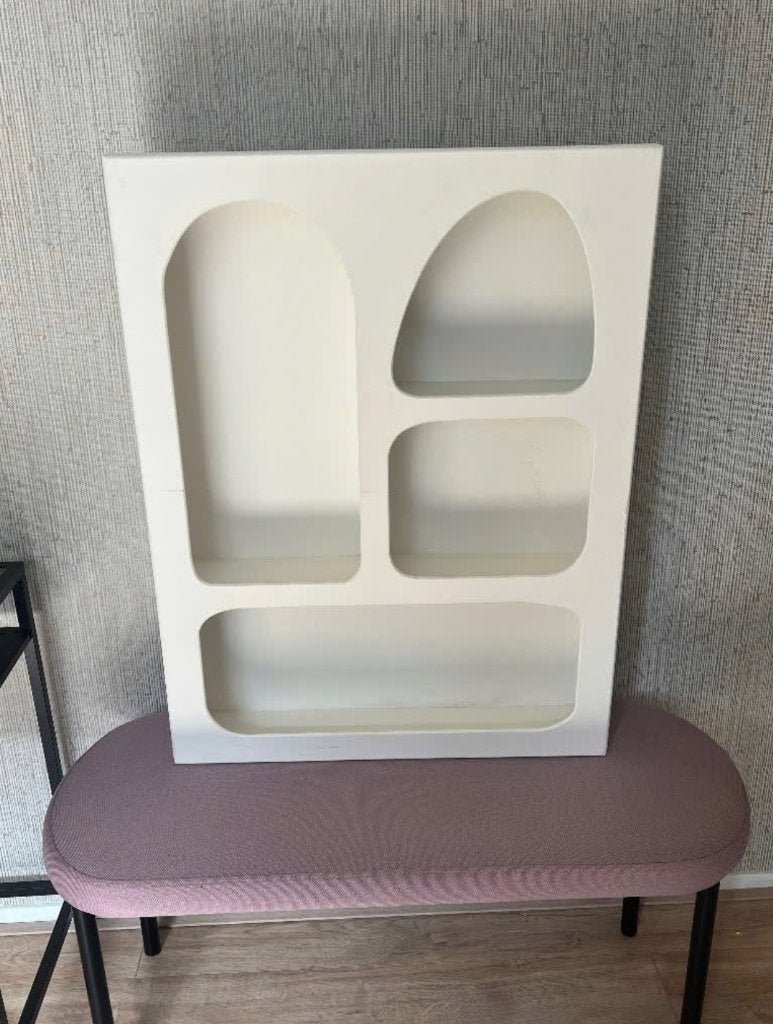 Wandkast Karwei/Kwantum wit decoratie accessoires, Huis en Inrichting, Kasten | Wandmeubels, Ophalen, Zo goed als nieuw, Minder dan 150 cm