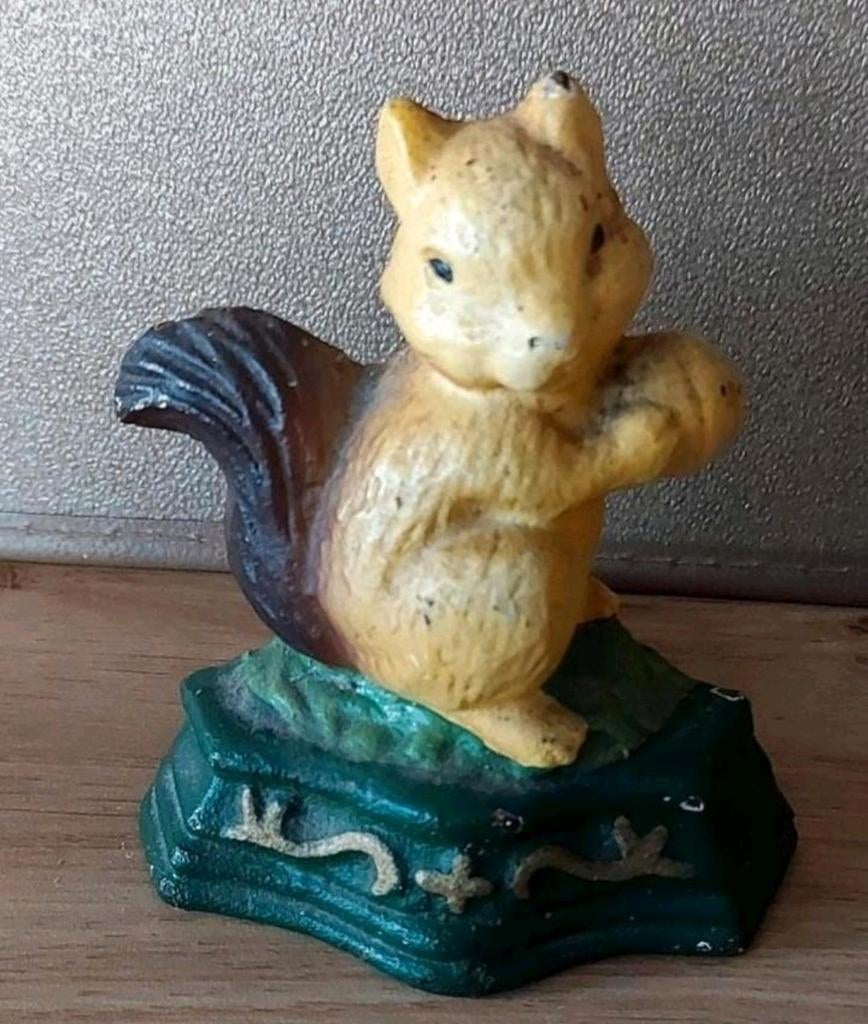 ️ 🐿️ GIETIJZEREN DEURSTOPPER EEKHOORN, Ophalen of Verzenden, Gebruikt, Binnen