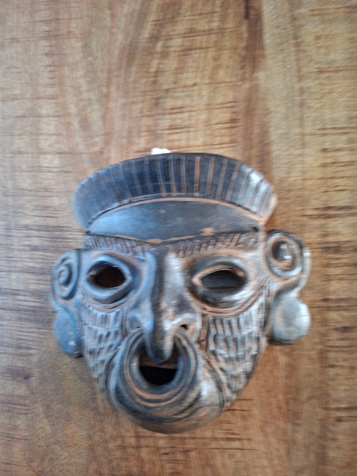 Decoratief masker van steen/keramiek, mogelijk Mexico, Ophalen of Verzenden