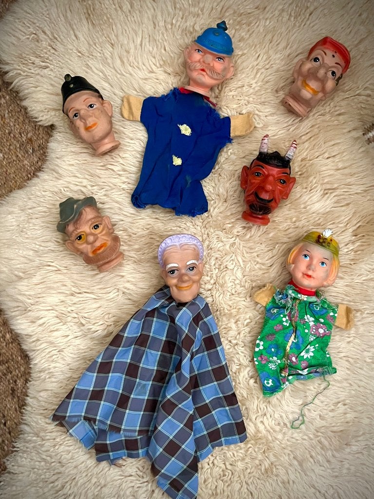 Echte ouderwetse Poppenkastpoppen, Ophalen, Gebruikt
