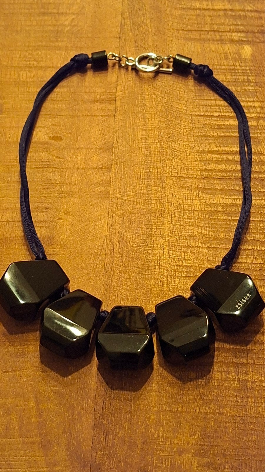 Zsiska ketting, Ophalen of Verzenden, Zo goed als nieuw, Zwart, Overige materialen
