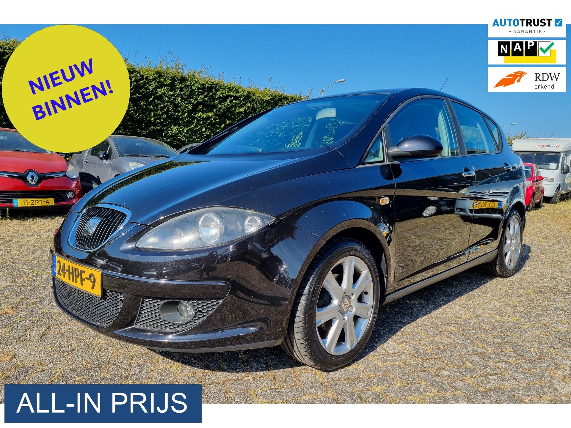 SEAT Toledo 1.6 Stylance ✅AIRCO ✅NIEUWE APK ! (bj 2009), Auto's, Seat, Stof, Gebruikt, 4 cilinders, Zwart