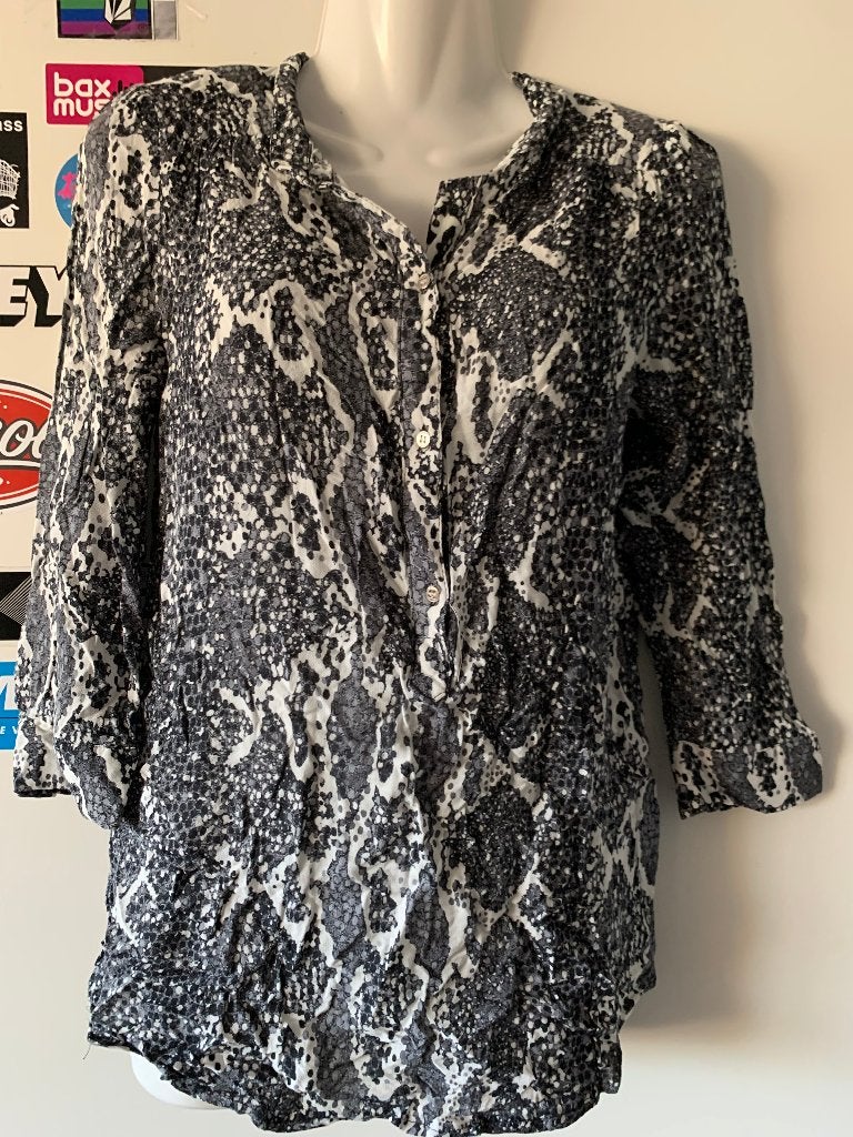 H&M dames blouse maat 38(nr.6 DM3), Kleding | Dames, Ophalen of Verzenden, Gedragen, Maat 38/40 (M), Grijs