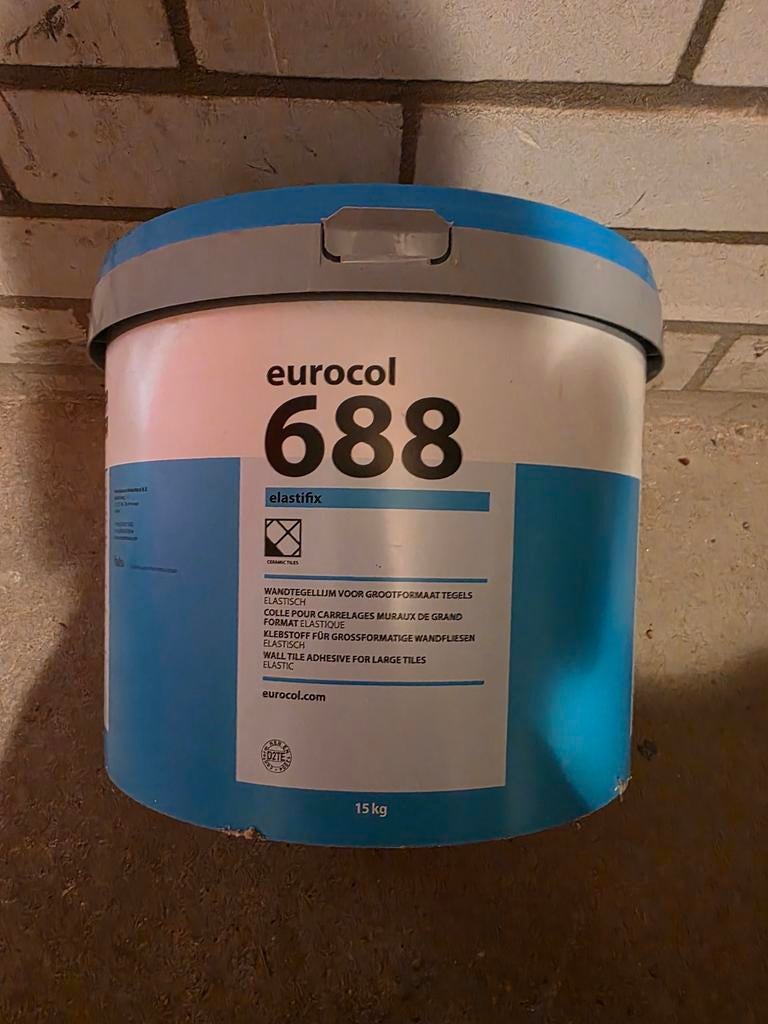 Eurocol 688 Elastifix wandtegellijm 15 kg, Doe-het-zelf en Verbouw, Tegels, Ophalen, Zo goed als nieuw, Overige materialen, Wandtegels