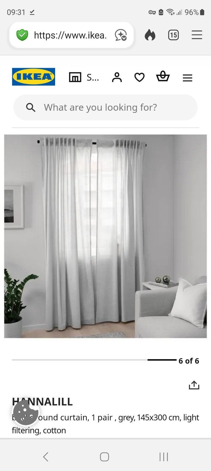gezocht gordijnen Ikea hannalill grjjs, Ophalen of Verzenden, Lichtdoorlatend, Gordijn, IKEA