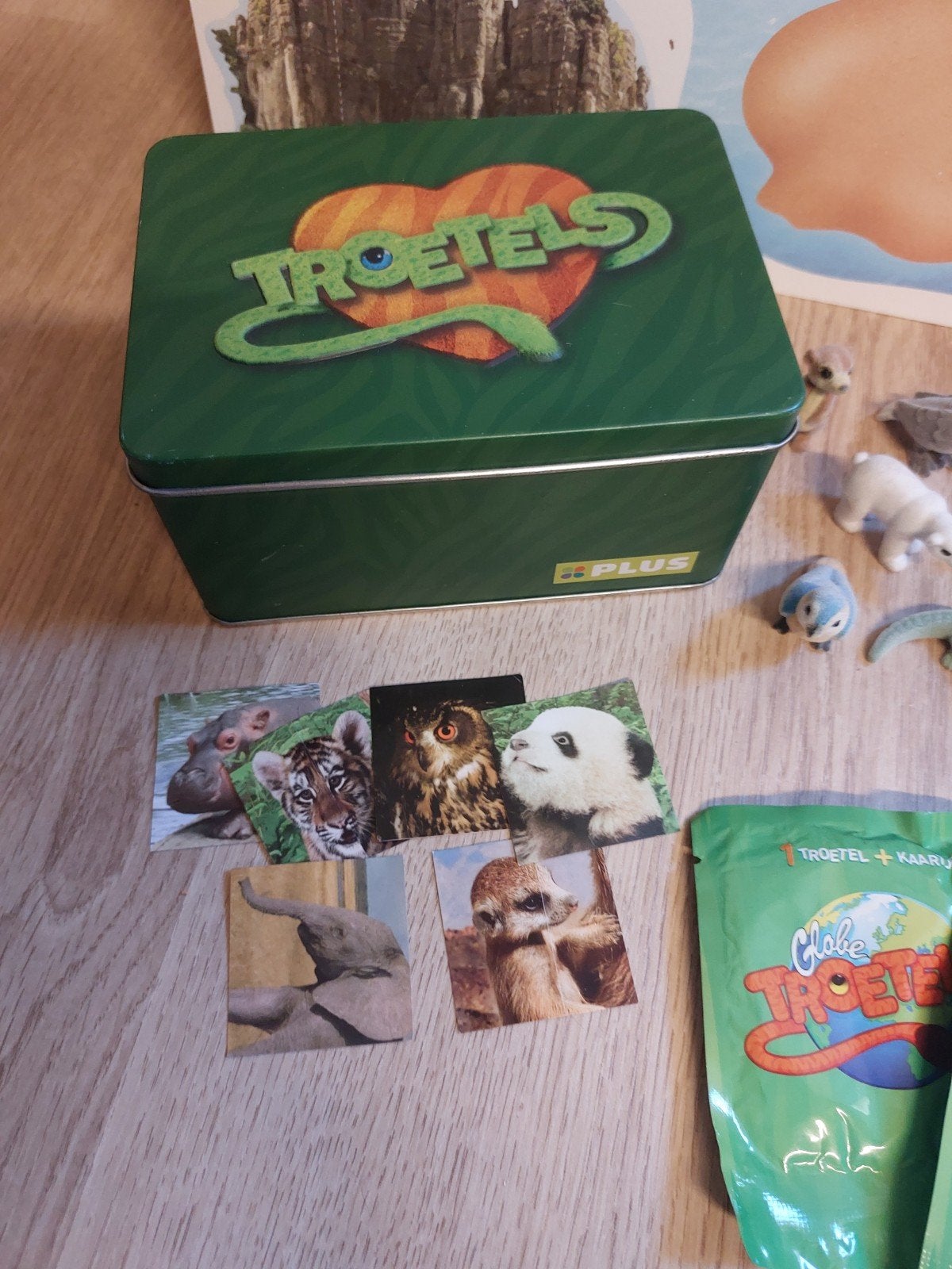 Troetels diertjes met blik en knutselvel, Ophalen of Verzenden