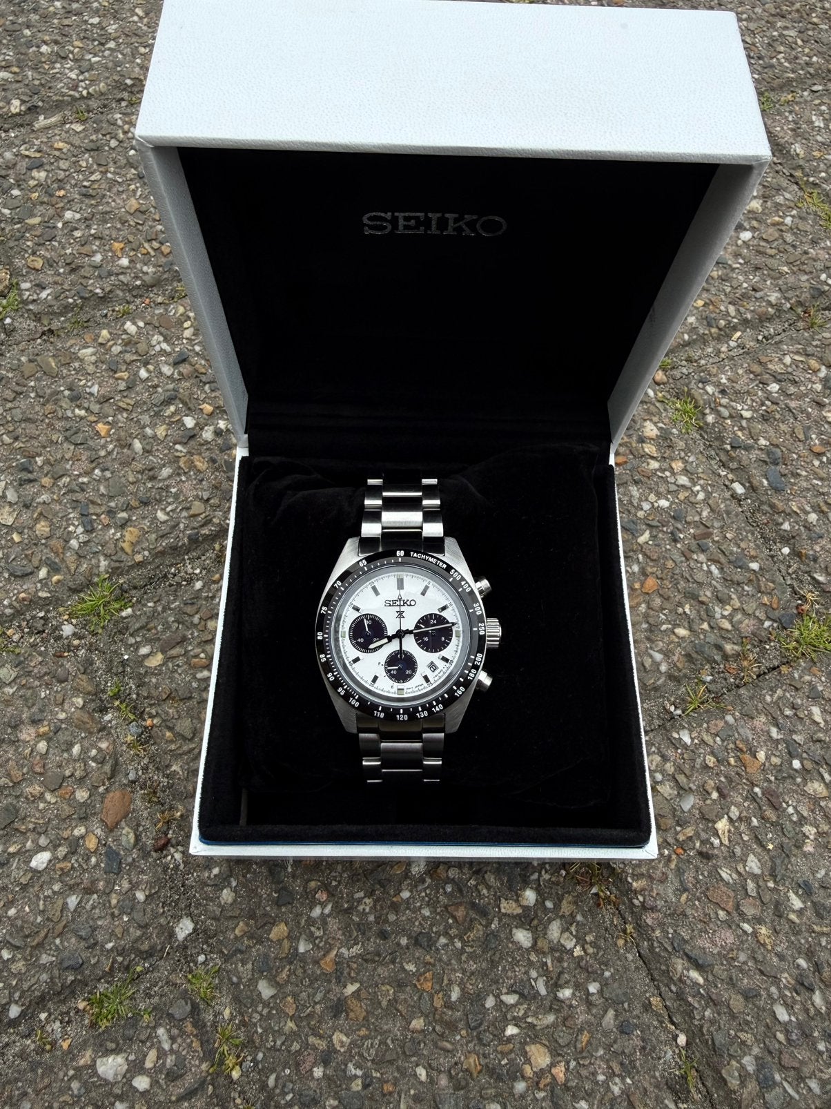 Seiko Prospex Speedtimer Panda Chronograph V192, Verzenden, Zo goed als nieuw, Staal, Seiko