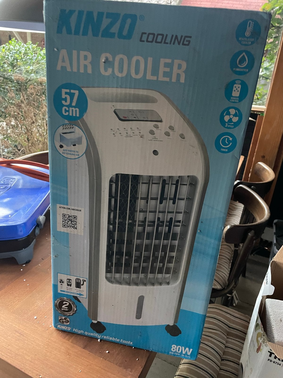 Kinzo Air Cooler - Mobiele Airco met Afstandsbediening, Ophalen, Minder dan 60 m³, 3 snelheden of meer, Zo goed als nieuw