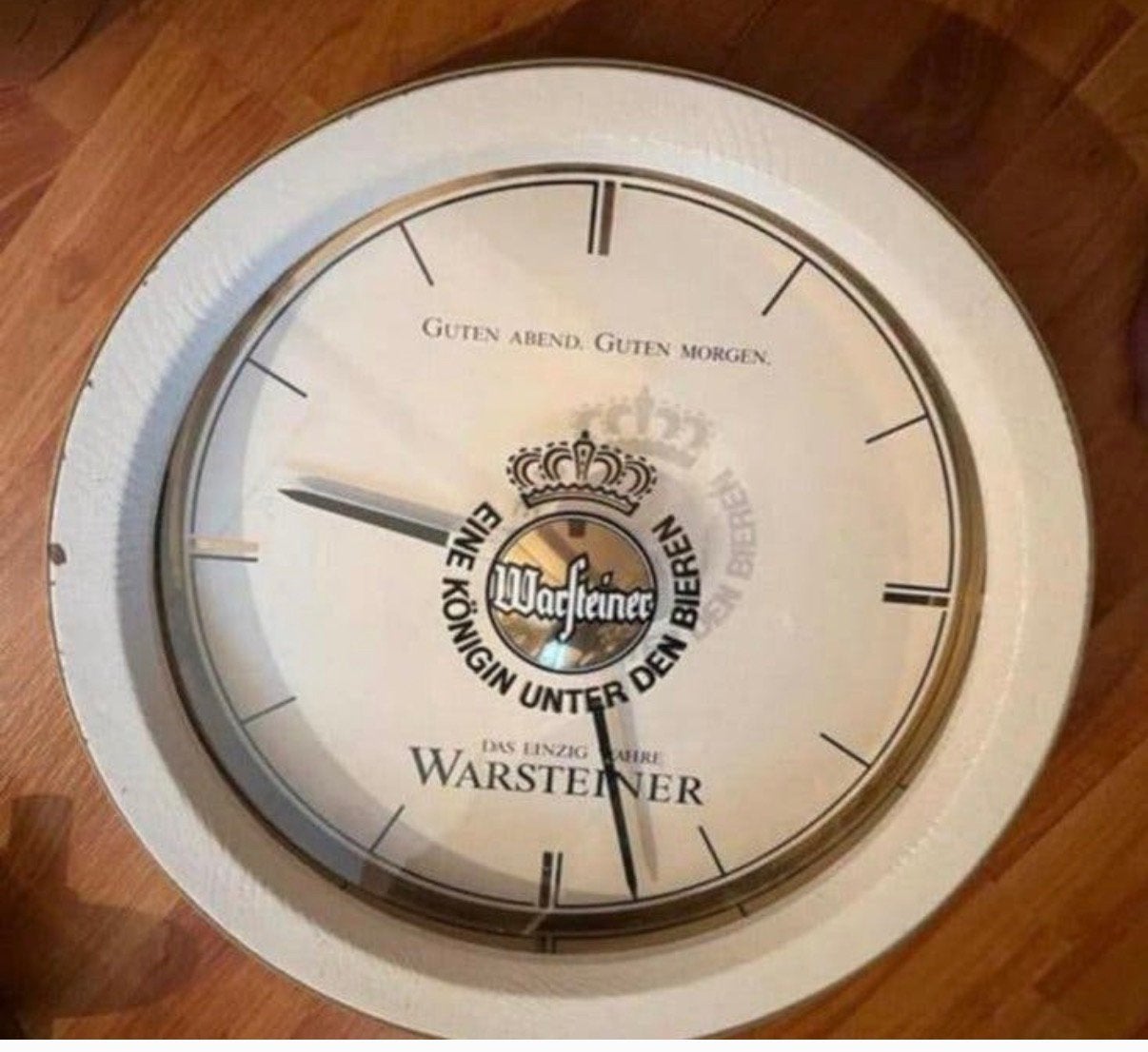 Vintage grote Warsteiner wandklok., Ophalen of Verzenden, Zo goed als nieuw, Overige typen, Overige merken