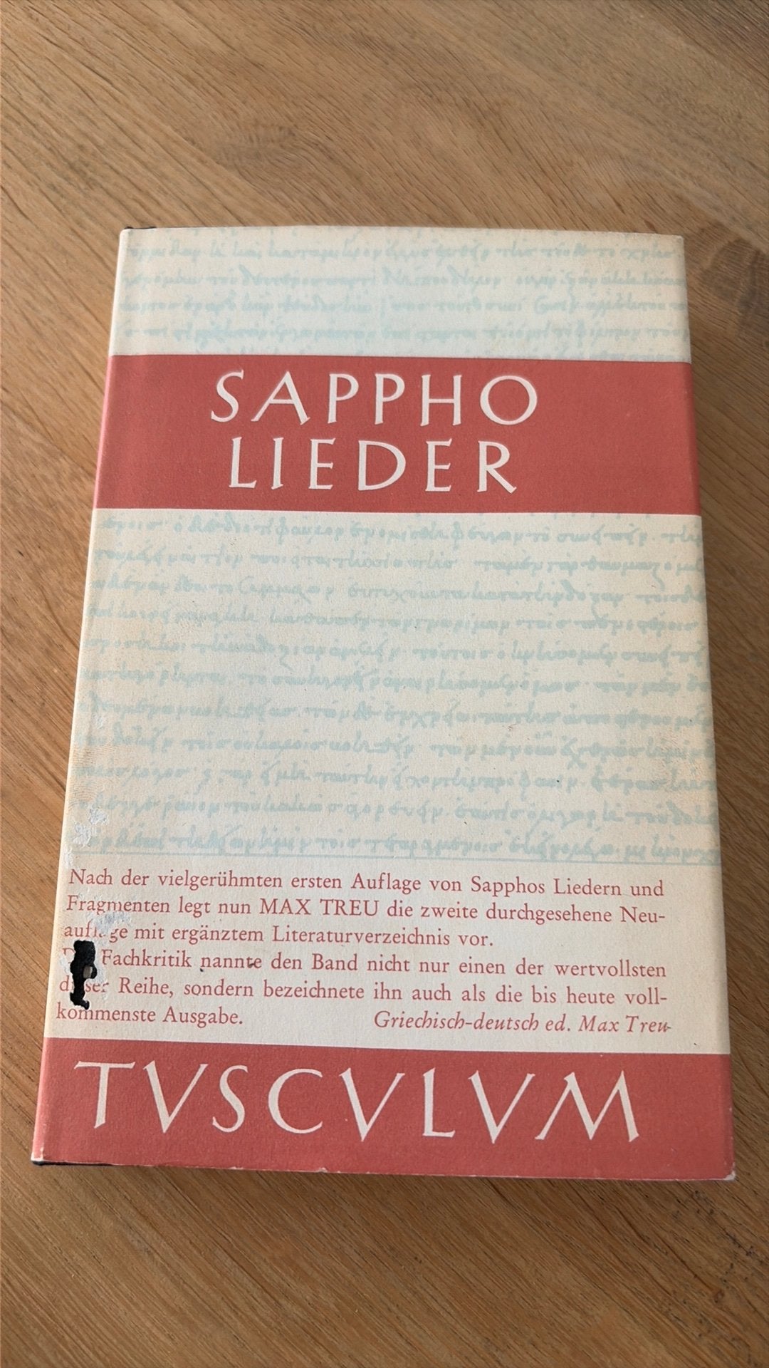 Sammlung Tusculum-Lieder - Sappho, Ophalen of Verzenden, Gelezen, Eén auteur