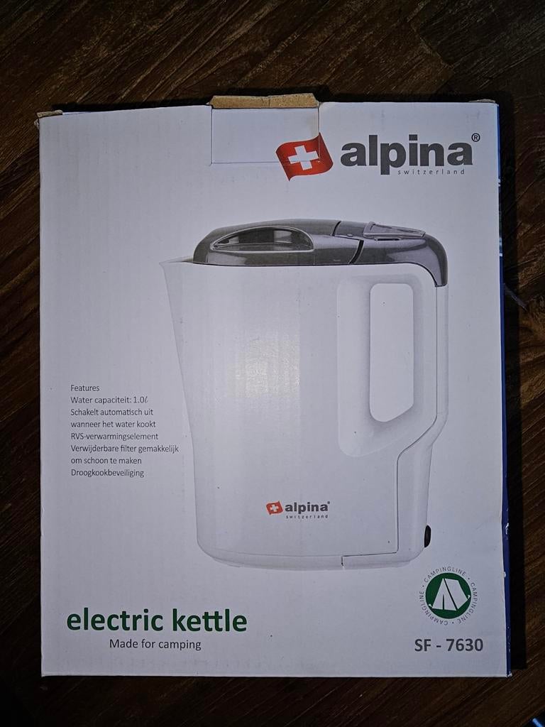 Alpina SF-7630 Camping Waterkoker 1 Liter, Witgoed en Apparatuur, Waterkokers, 1 tot 2 liter, Ophalen of Verzenden, Nieuw