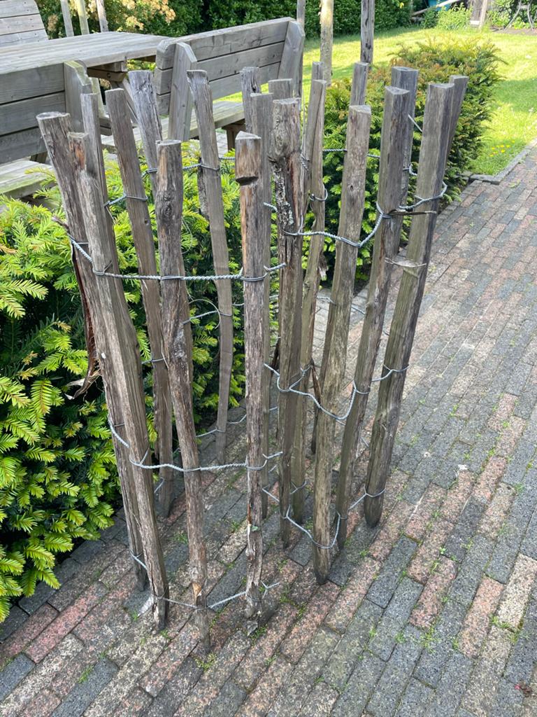Kastanje houten schapengaas 2m x 1m hoog, Tuin en Terras, Tuinhekken en Hekwerk, Ophalen, Gebruikt, Hout, Gaashekwerk