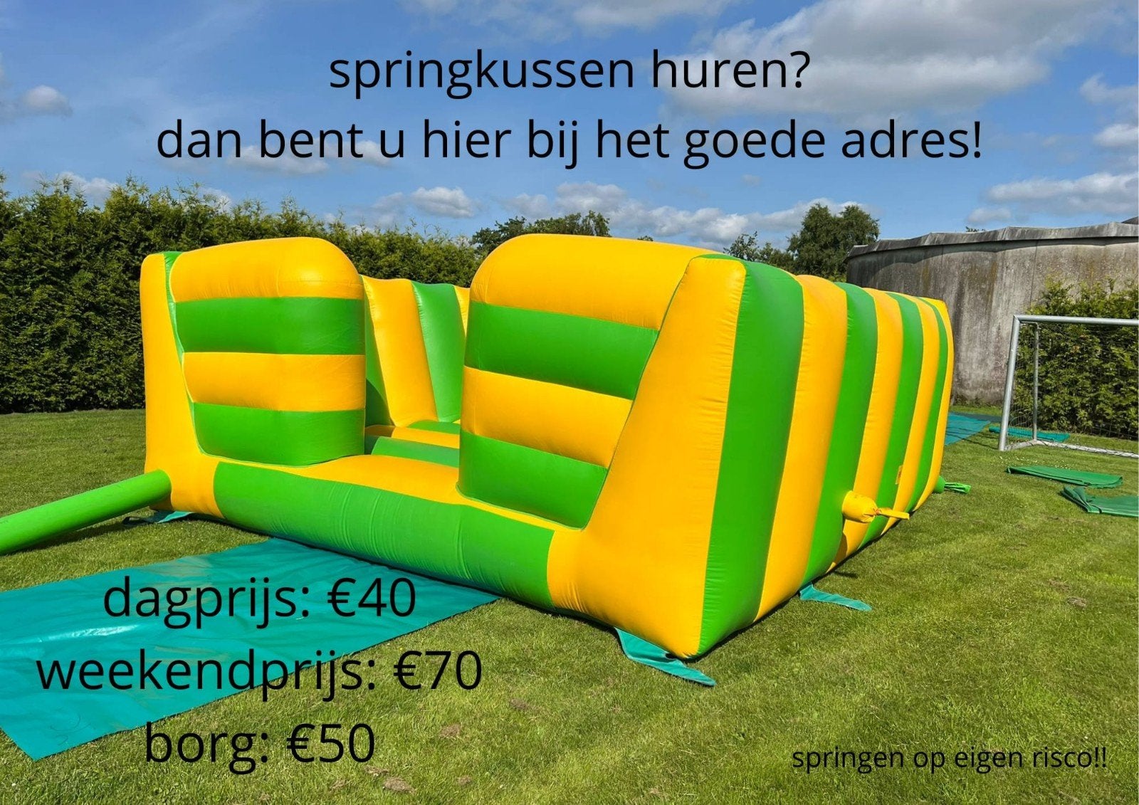 springkussen te huur, Ophalen