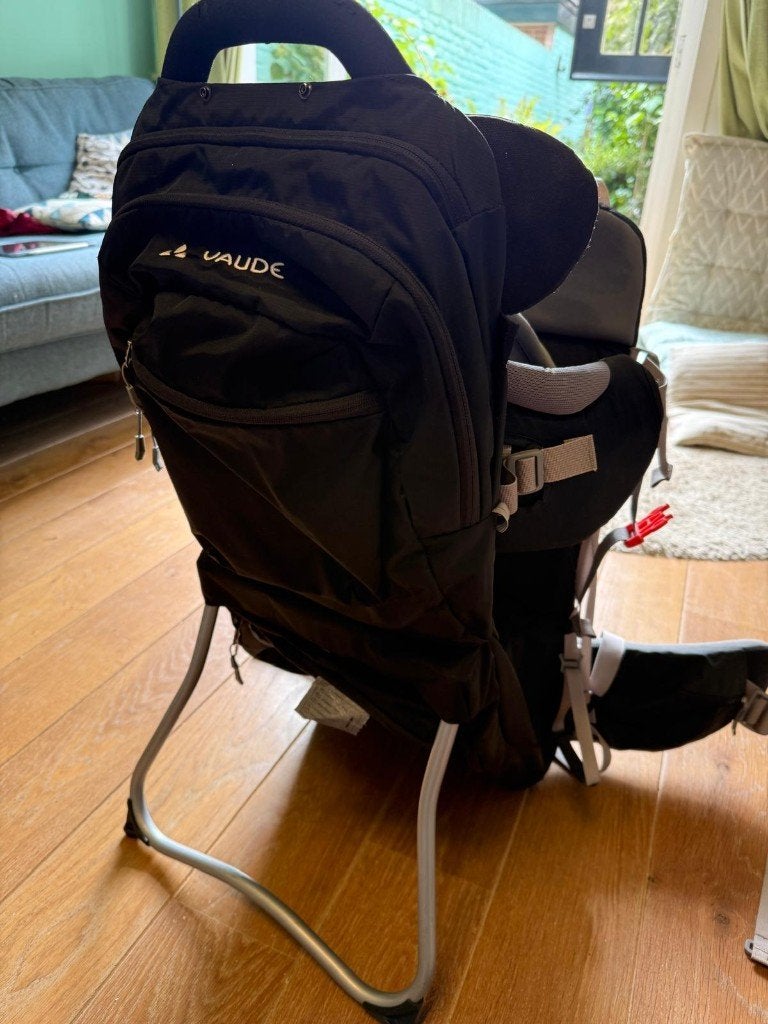 Vaude kinderdrager/draagrukzak/draagtas met hoes, Gebruikt, Rug, Draagzak, Ophalen