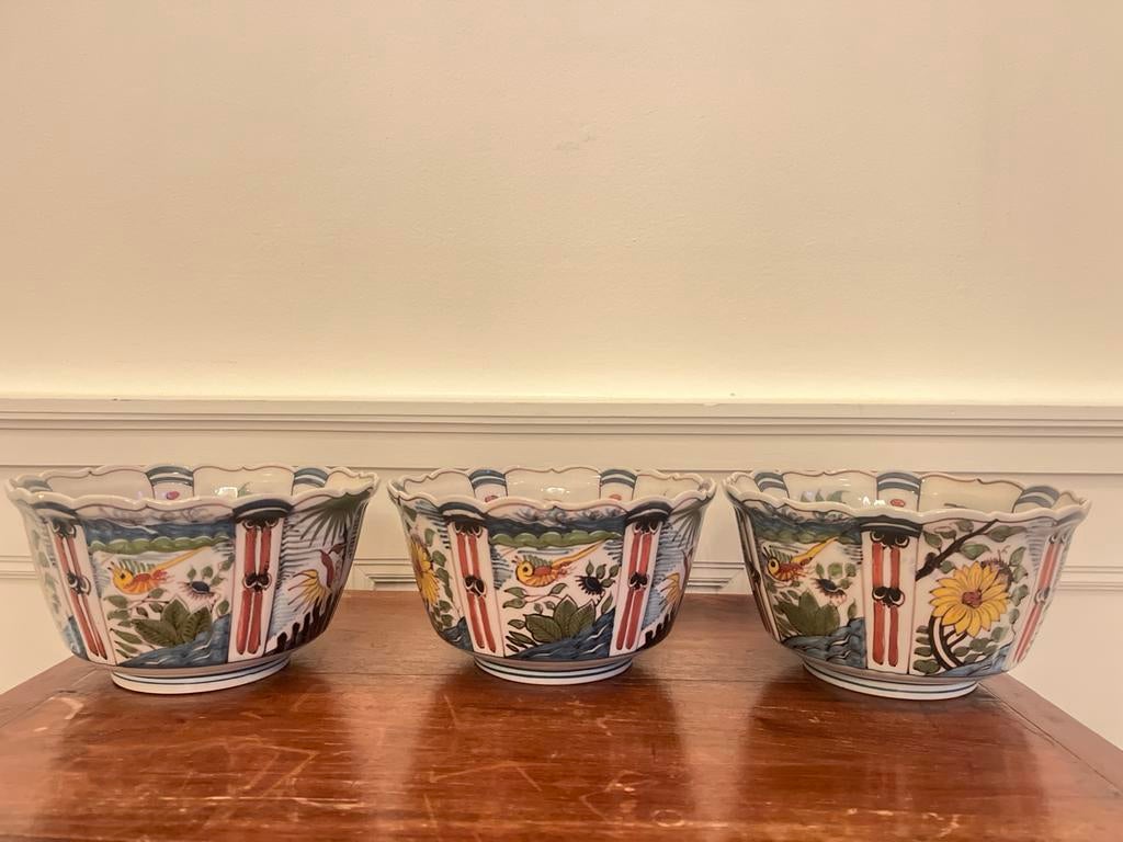 Set van 3 Makkumer aardewerk schalen, Ophalen of Verzenden