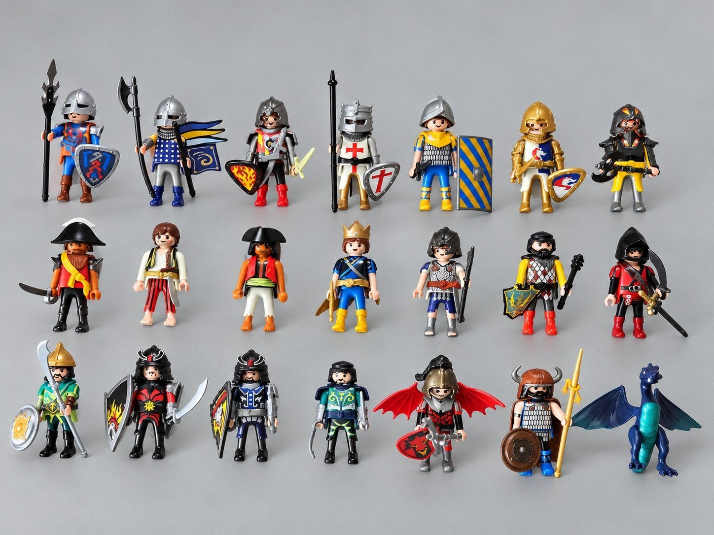 Playmobil ridders, piraten, krijgers en draak - verzame, Kinderen en Baby's, Gebruikt, Losse onderdelen, Ophalen of Verzenden