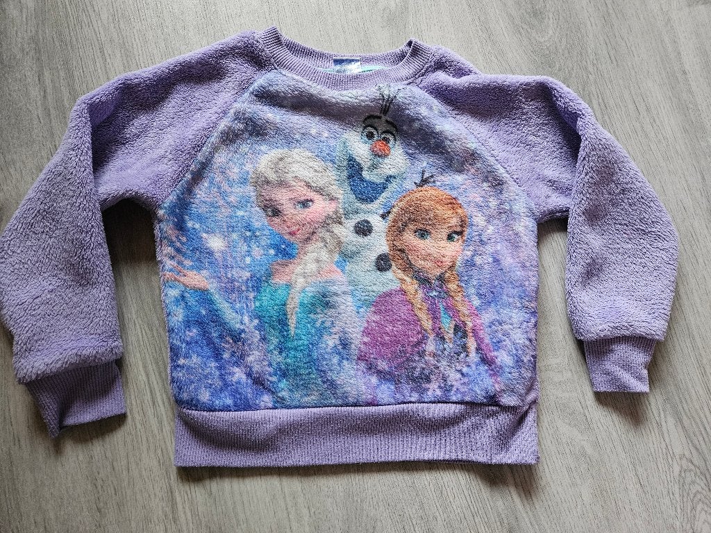 Fluffy frozen winter trui maat 98/104 in zeer goede staat, Disney, Meisje, Trui of Vest, Ophalen of Verzenden