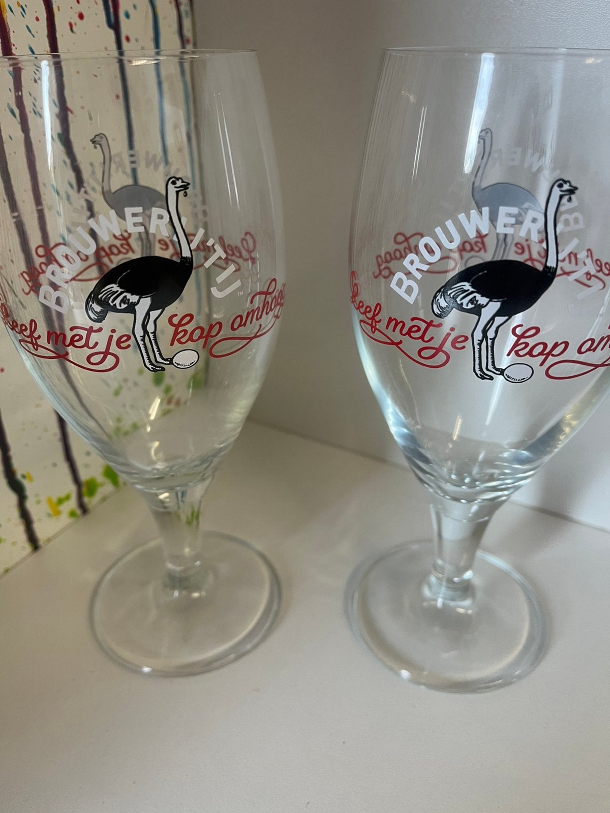 Brouwerij T IJ bierglazen set van 2 glazen, Ophalen of Verzenden, Nieuw, Glas of Glazen, Overige merken