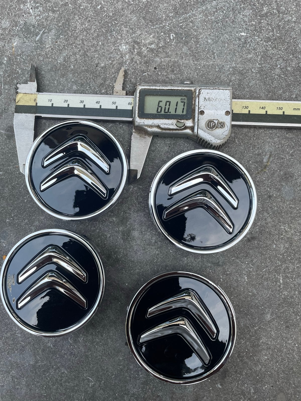 60mm Zwarte Citroën Naafdoppen (4 stuks), Ophalen of Verzenden, Nieuw