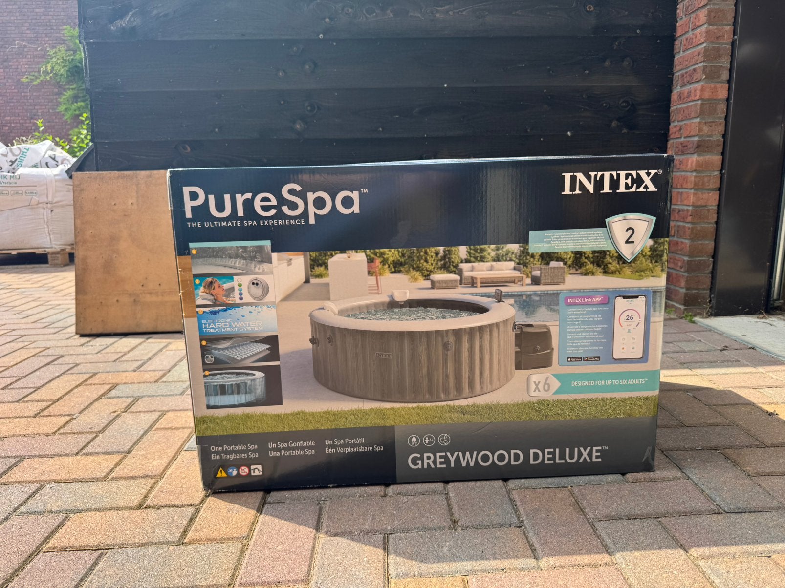 Intex Pure Spa Greywood Deluxe opblaasbare spa - 6 persoons, Ophalen, Nieuw, Overige typen