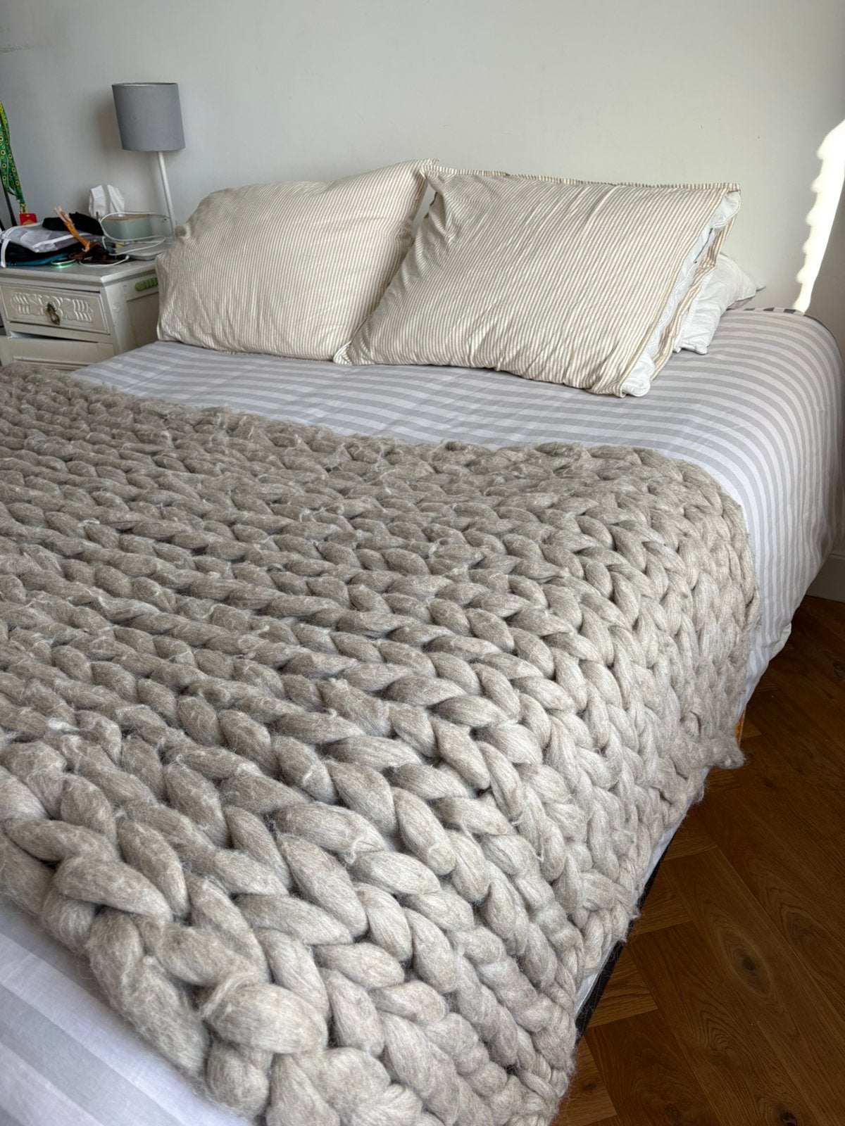 Merino wool blanket, Ophalen of Verzenden, Zo goed als nieuw, Eenpersoons, Kussen